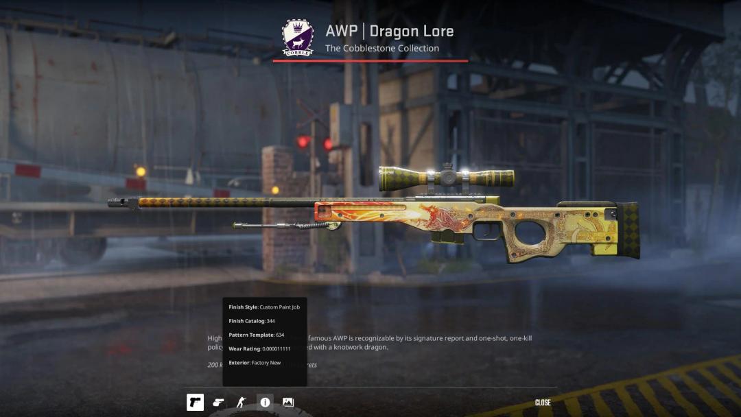 Náhled skinu AWP | Dragon Lore Náhled skinu AWP | Dragon Lore