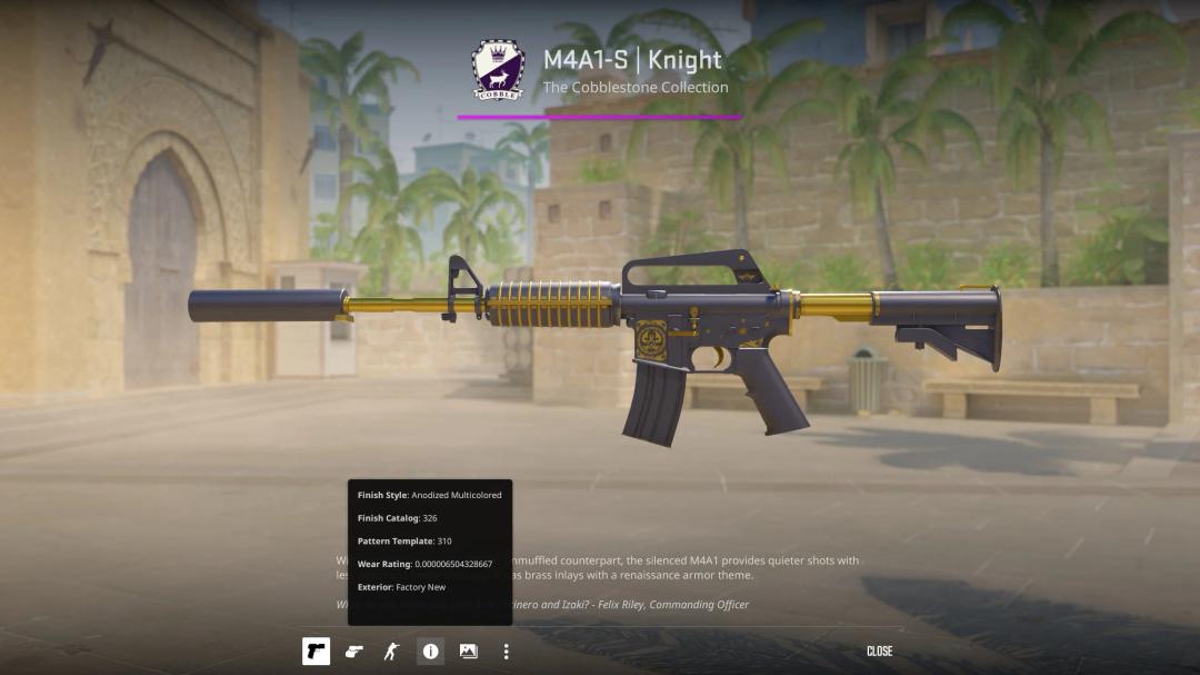 Náhled skinu M4A1-S | Knight Náhled skinu M4A1-S | Knight